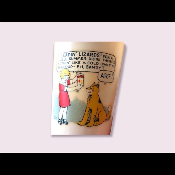 Retro Drink Cup Orphan Annie Graphics Ovaltine - Picture 5 of 9